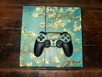 PS4 with Controller and Custom Skin