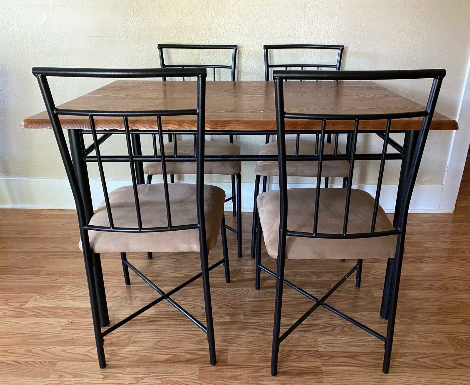 Wood Dining table with four chairs