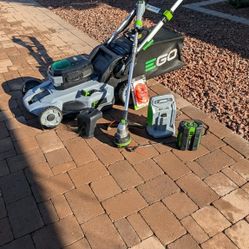 EGO 21" Electric Cordless Lawn Mower & EGO String Trimmer 