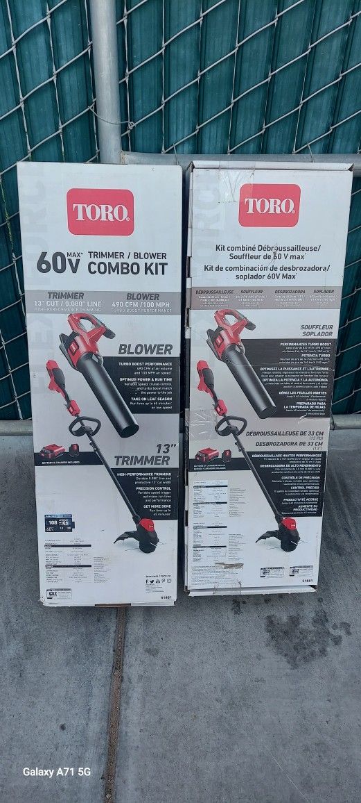 🆕️Toro Flex-Force 60-volt Max Cordless Battery String Trimmer and Leaf Blower Combo Kit 2 Ah (Battery and Charger Included)
|
Model #51881