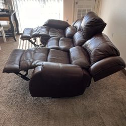 Brown Leather Sofa (Need Gone ASAP)