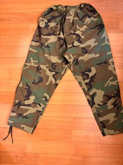 USGI Military ECWCS Gen 1 Woodland Camo Gore-Tex Trousers Wet Weather Pants