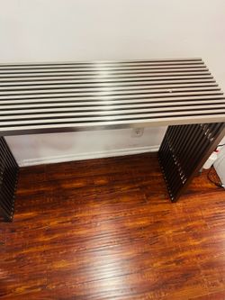 Jules stainless steel writing desk