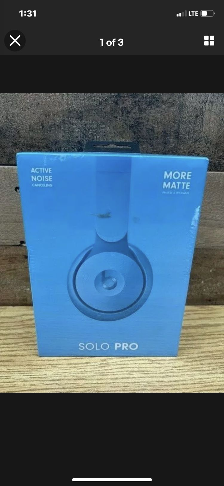 Solo Pro Matte Collection Wireless Noise Cancelling On-Ear Headphones - Blue