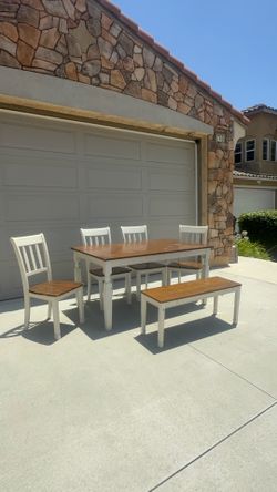 Farmhouse Style Dining Table Set Delivery Available