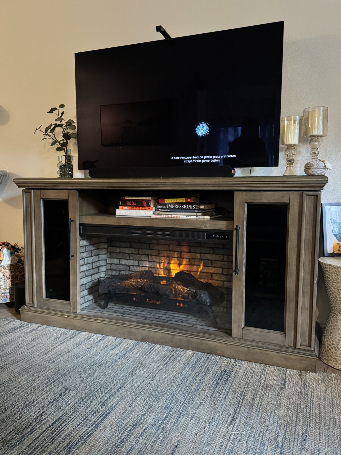 Electric fireplace/Tv stand
