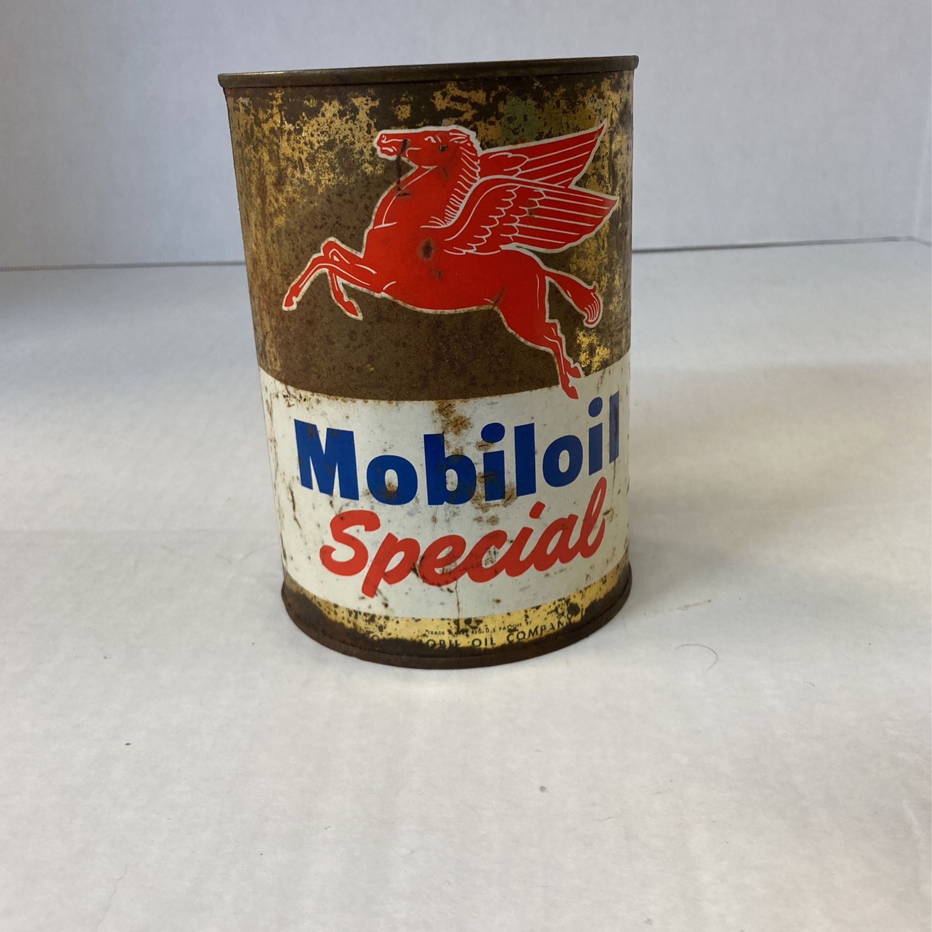 Vintage Mobiloil Special 1 Quart Oil Can