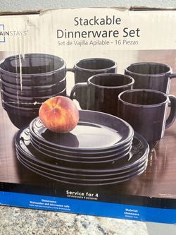 Dish set brand new blue