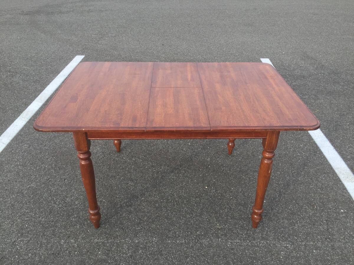 Wood Dining Table With Expandable Leaf - Will Deliver