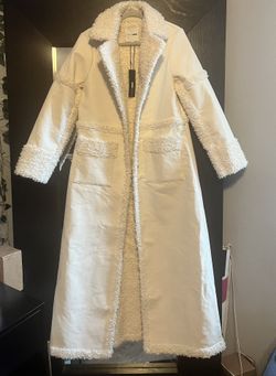 New! Faux Leather Trench Coat 