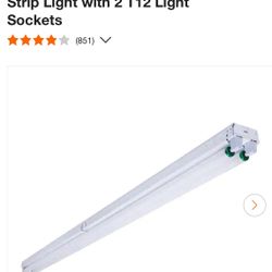 2-Light 8 ft. White Fluorescent Strip Light with 2 T12 Light Sockets