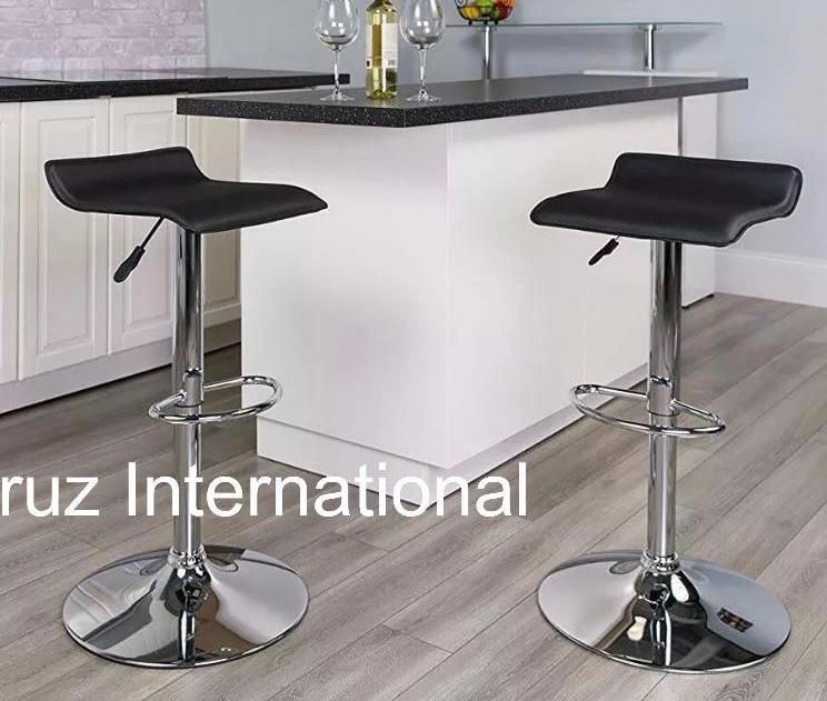 New 2 Black Bar Stools