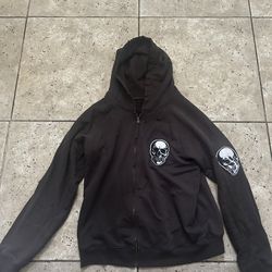 Number Nine Double Skull Zip-up