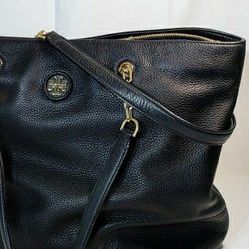 Tory Burch- Genuine Whipstitch Logo Tote, Leather.