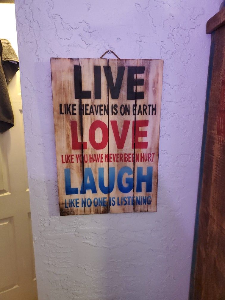 Live Love Laugh Solid Wood Picture Decor