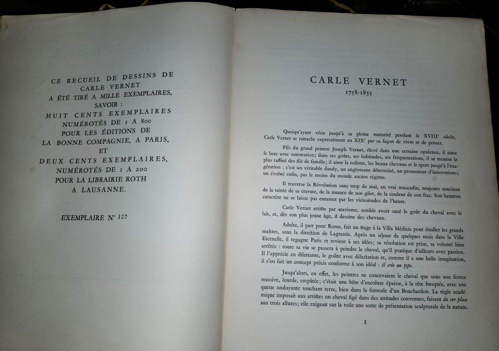 Rare! Carle Vernet Portfolio Of Equestrian Lithographs 1948