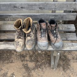 Steel Toe Construction Boots Good Brand Good Condition, 12 Wide And The Other One 11 Wide