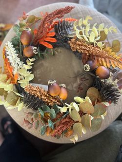 Eucalyptus, Pinecone & Berry Candle Ring
