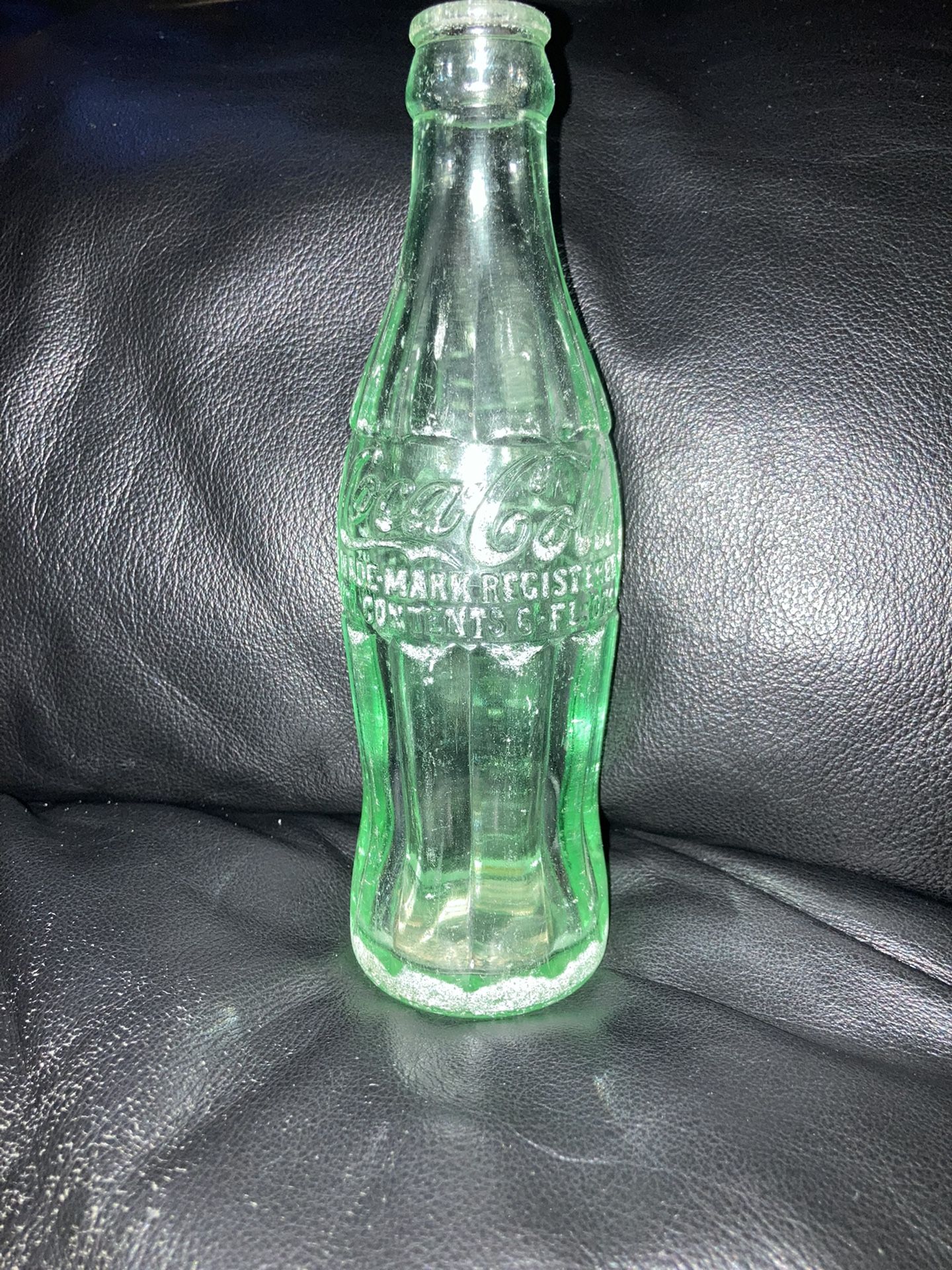 Vintage 1950s Green Coca Cola Bottle