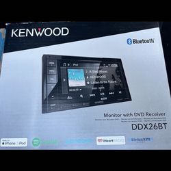 Brand New Kenwood Screen- Monitor With DVD Receiver DDX26BT  