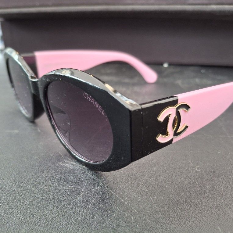 Small Oval Sunglasses Blk/pink