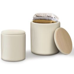 Brand new Round Ottoman with Storage