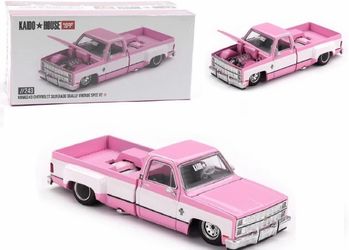 Brand New Kaido House 1:64 Chevy Silverado Dually Vintage Spec V2 Pink Model KHMG243-2C
