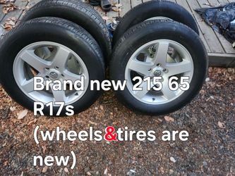 Set of 4 Silver 5-Spoke Alloy Wheels with Tires- brand new