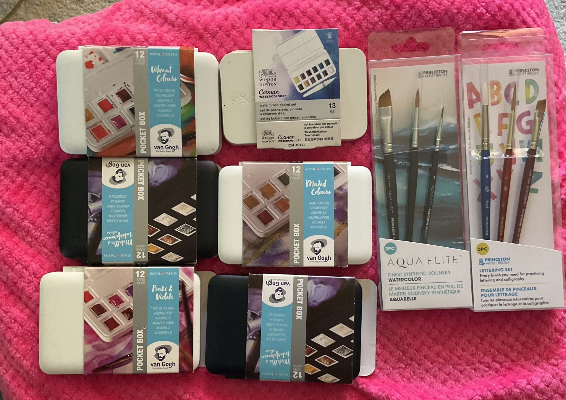 Watercolors And Pain Brushes