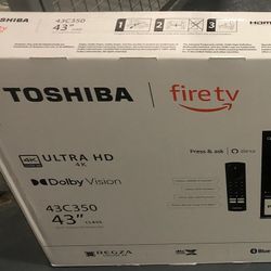 Brand New Toshiba - 43" Class C350 Series LED 4K UHD Smart Fire TV