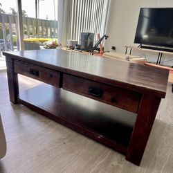 Natural Wood TV Stand