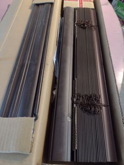 2 1/2" premium cordless faux wood window blinds in espresso