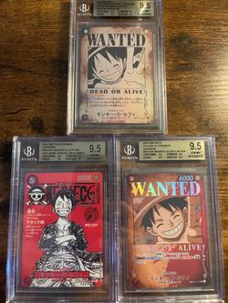One Piece Monkey D. Luffy BGS 9.5 Gem Mint Card Lot