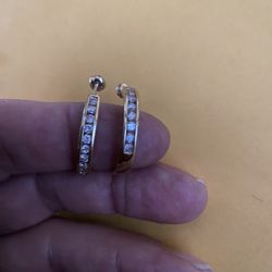 Diamond Hoop Earrings 