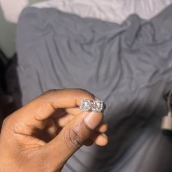 Glass Shiny Diamond Look Alike Earrings 