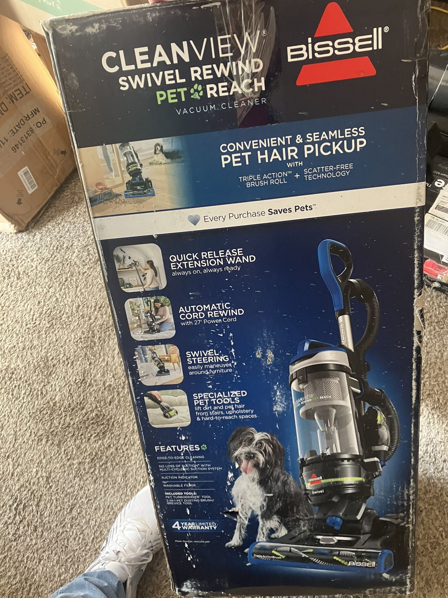 Bissell Swivel Rewind Pet Reach Vacuum