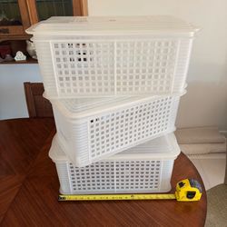 (3) Container Store baskets