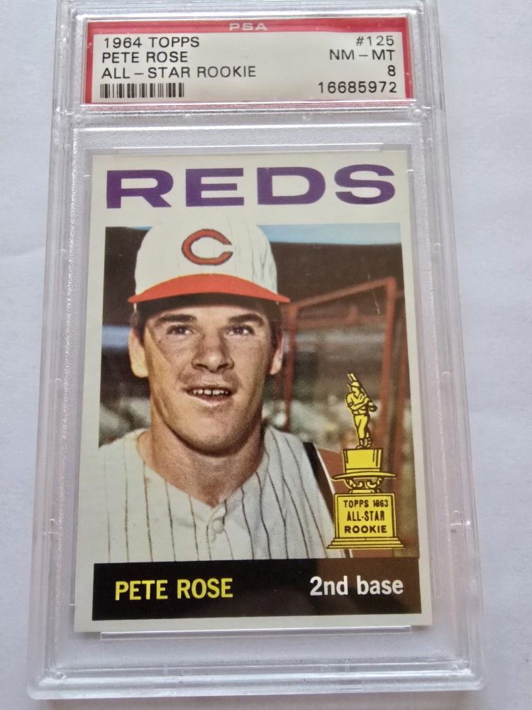 1964 Topps All-Star RC #125 Pete Rose PSA 8