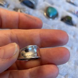 A & K sterling silver ring sz 6