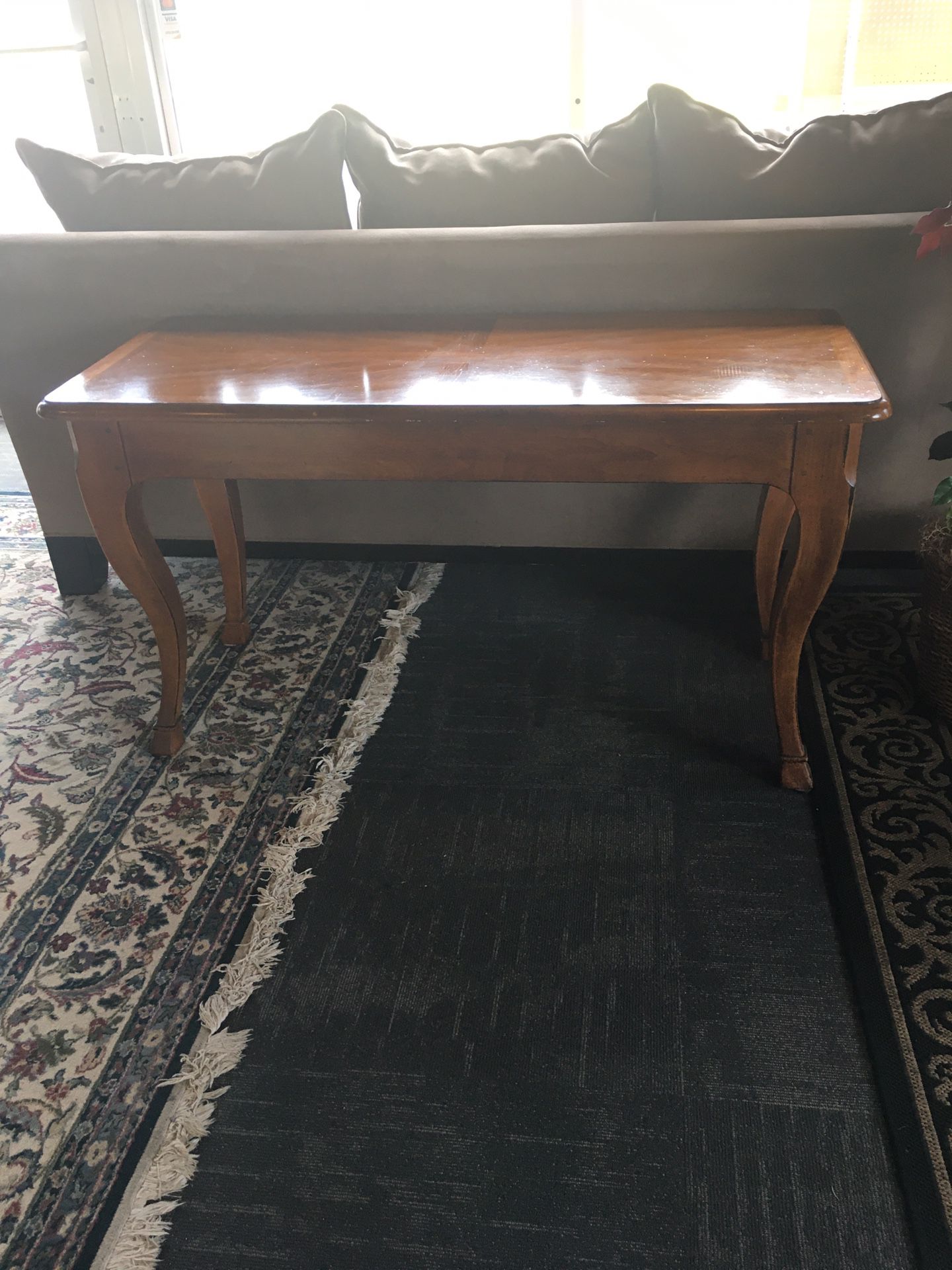 Wood console table by Guild Hall