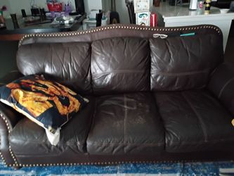 Very heavy leather sofa