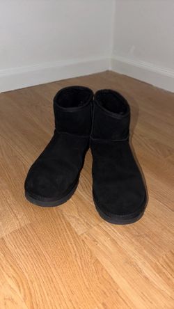 FOR SALE: UGG Classic Mini Boots Black Suede Size 11