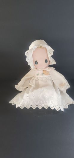 Precious Moments Collectible Doll White Lace Dress