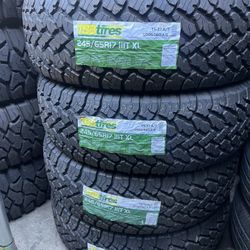 245/65/17 Tbb  New Tires Set Of 4 Installed And Balanced Set De 4 Llantas Nuevas Instaladas Y Balanceadas