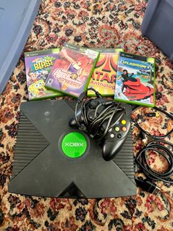 Original Xbox Console with Controller and 4 Games