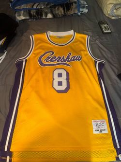 Headgear Classics Kobe Bryant #8 Crenshaw Yellow Purple Jersey 2XL
