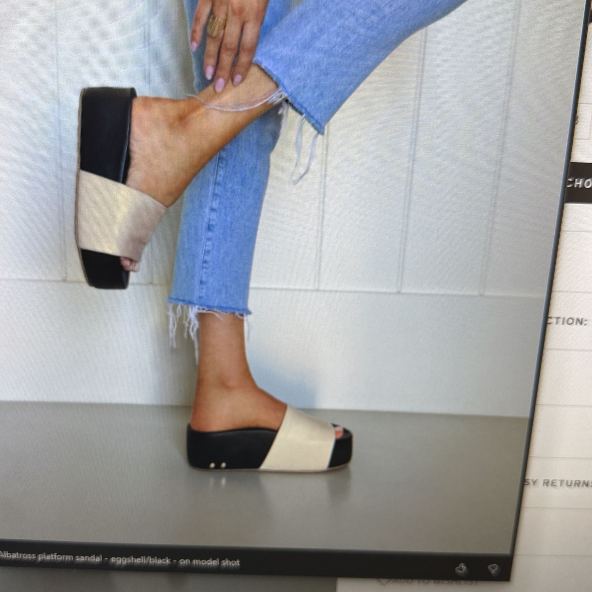 Albatross Leather Platform Sandal,All Products : American Fashion Style Bags On Sale