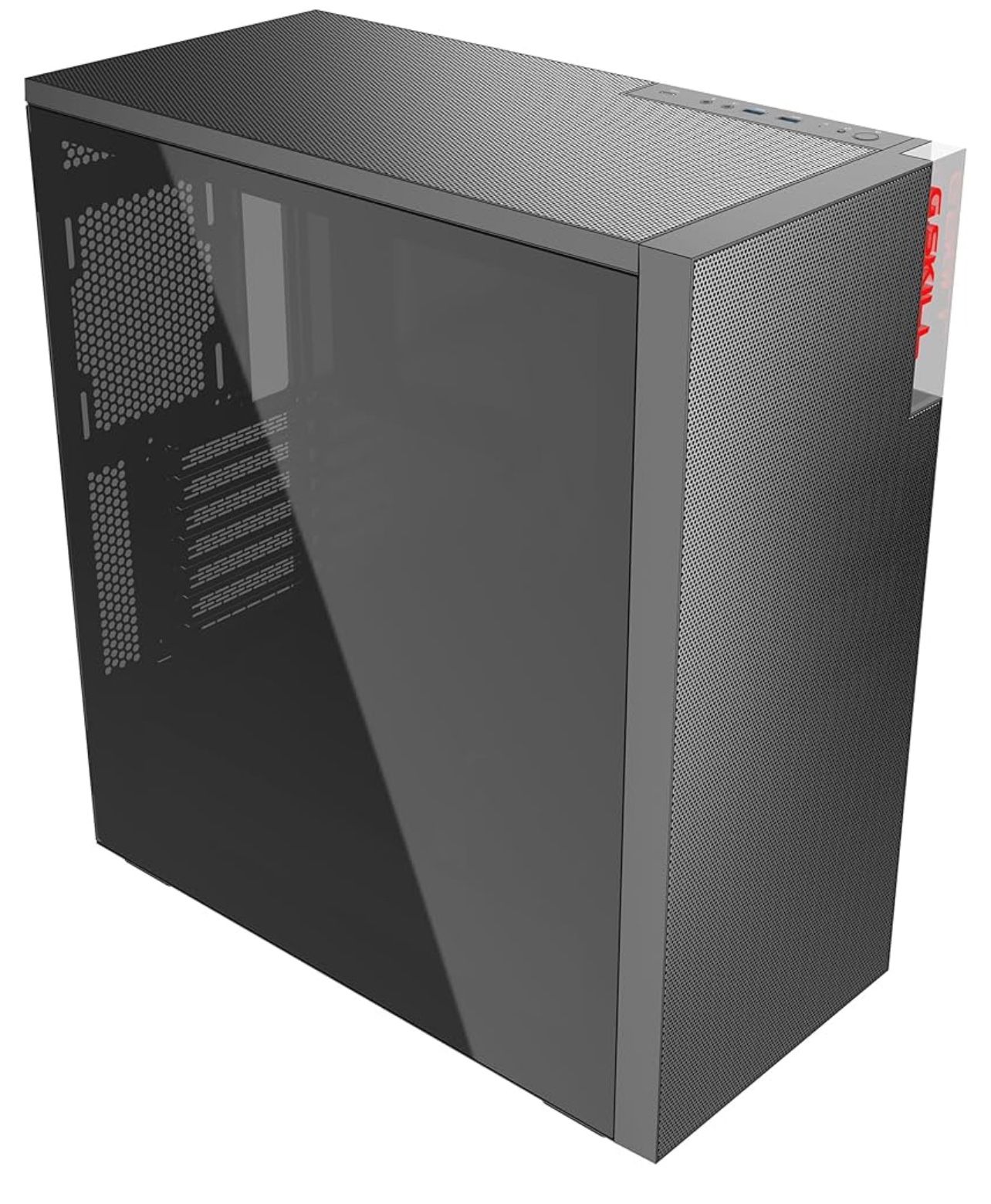 G.SKILL MD1 Mid-Tower ATX Computer Case with Tempered Glass Side Panel, Front Mesh Panel - Black (GC-AKGW1-MD1)