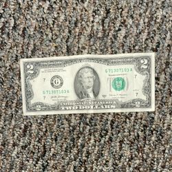 Rare 2$ Bill 2017 Series A