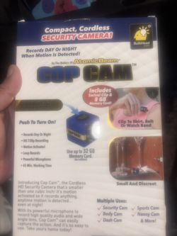 Small Compact Cop Cam, Had Security Camera( Read Description For Details